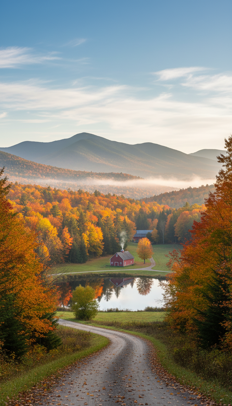 a scenic picture of northern vermont